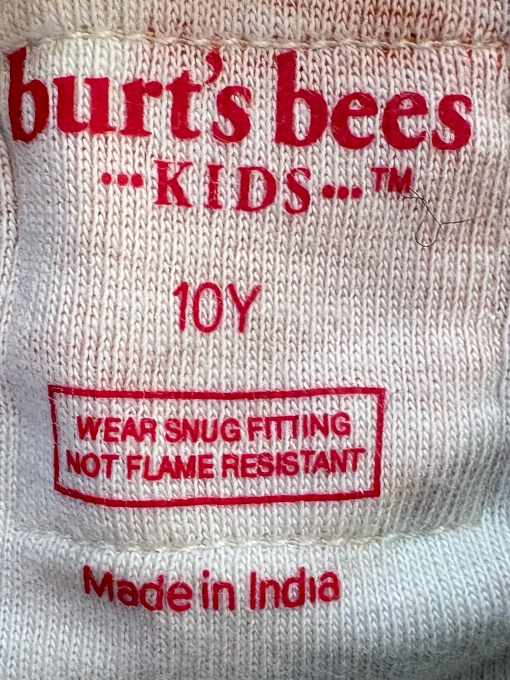 Burt's Bees 2-Piece Pajama Set Unisex Kids 10Y Christmas Santa Holiday - Picture 4 of 7